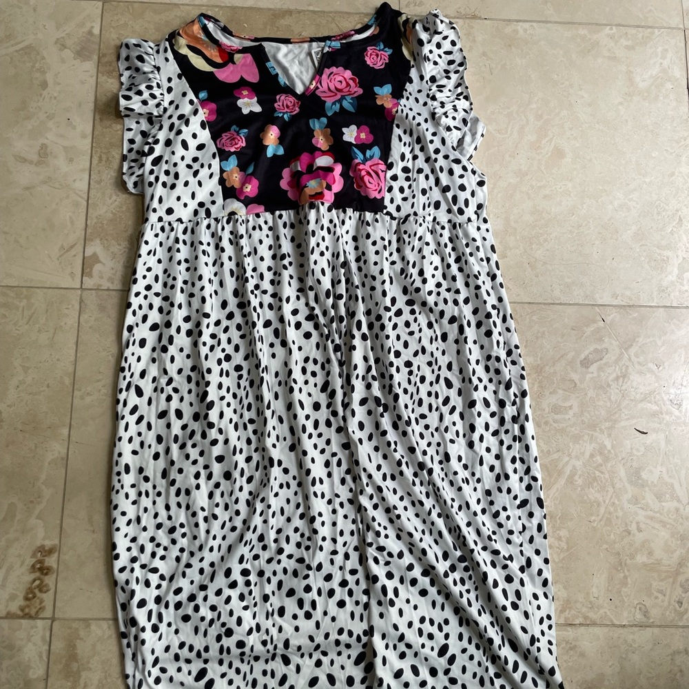 Printed Shift Dress